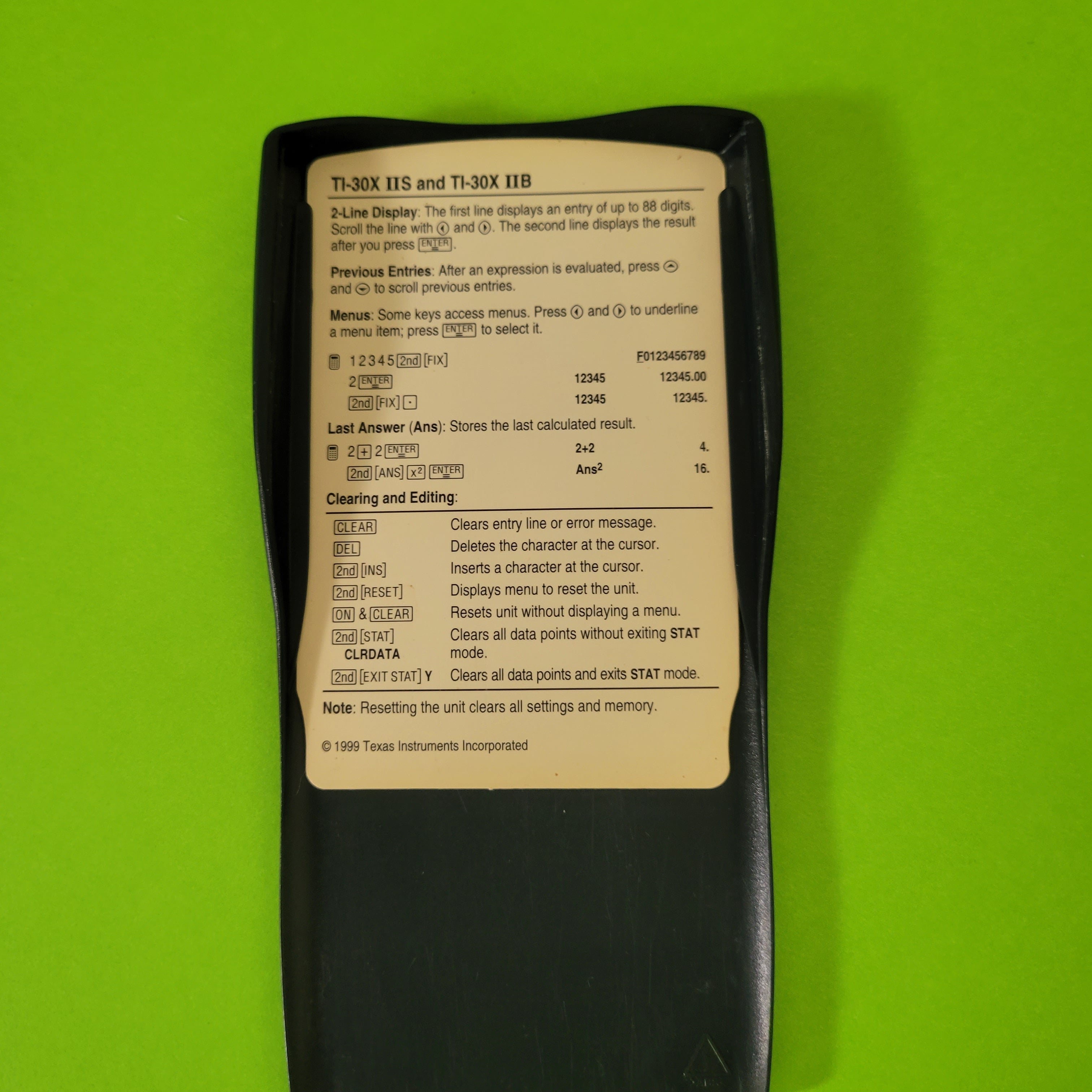 An image of the case of a texas instruments ti-30xiis scientific engineering calculator